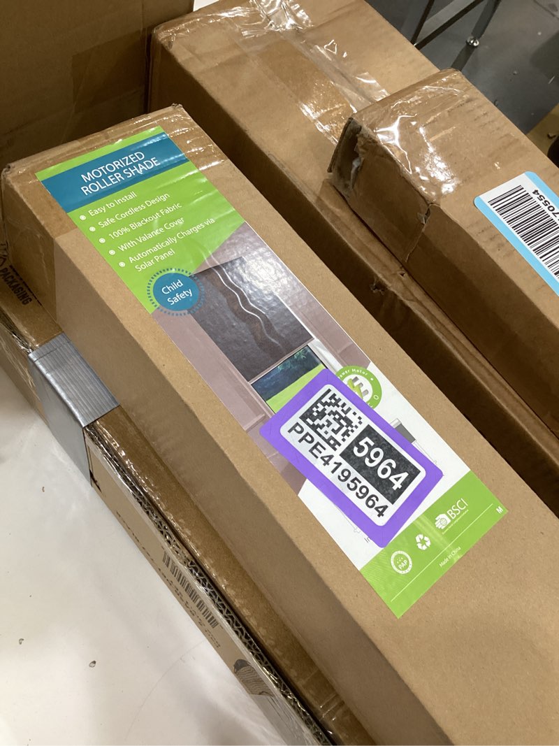 Motorized Blinds with [Free Solar Panels] Upgraded Smart Blinds, Blackout Electric Blinds with Remot