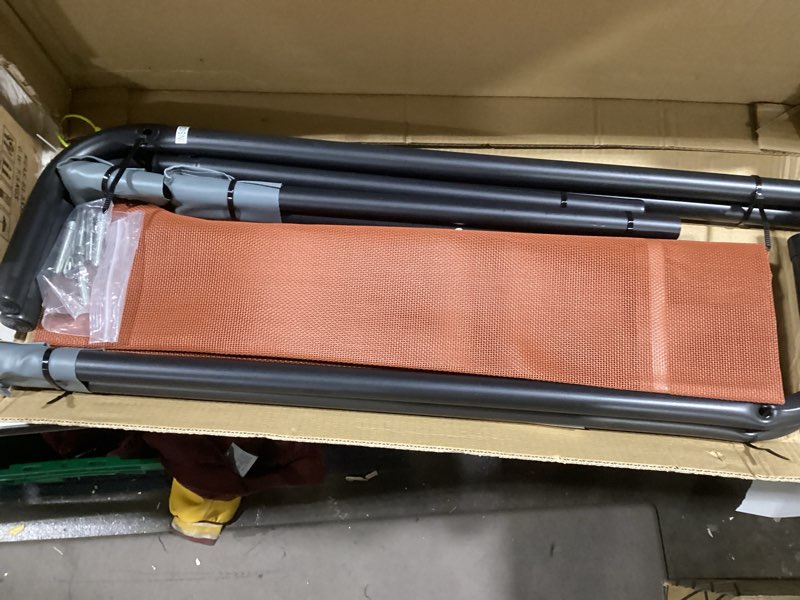 Condition photo showing New/Like New for Bedsure Outdoor Elevated XL Dog Bed, Portable Indoor & Outdoor Cooling Raised Cot Pet Hammock Bed with Skid-Resistant Feet, Frame with Breathable Mesh, Terracotta, 54 inches