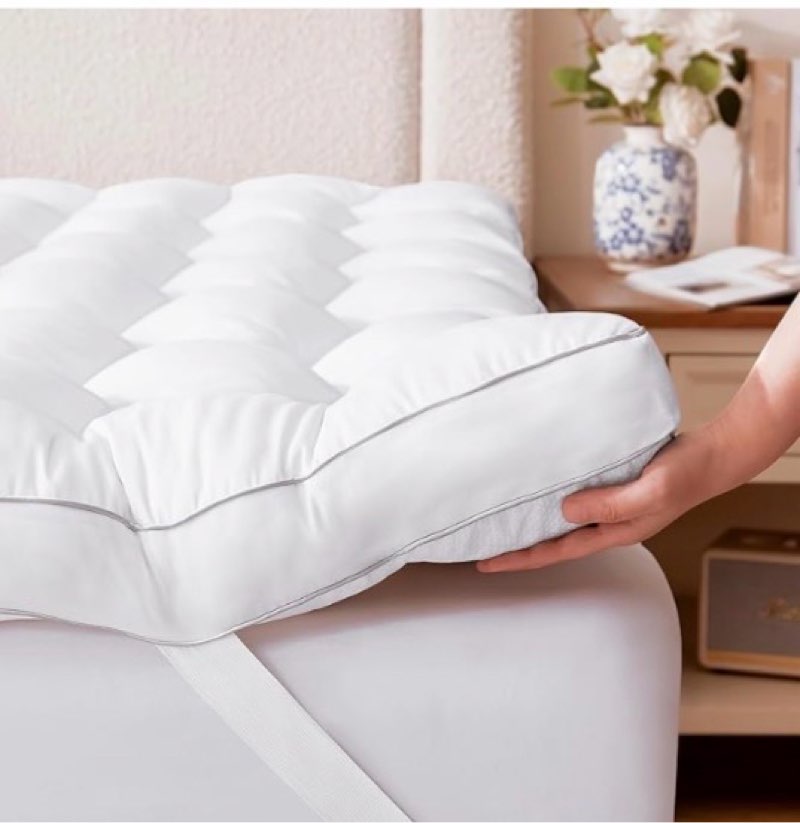 Decroom 3 Inch Memory Foam Mattress Topper King Size for Back Pain Relief, Soft Fluffy Supportive Bed Mattress Pad, Filled with Breathable & Soft Memory Foam Pillow Topper, 80x78x3 Inch