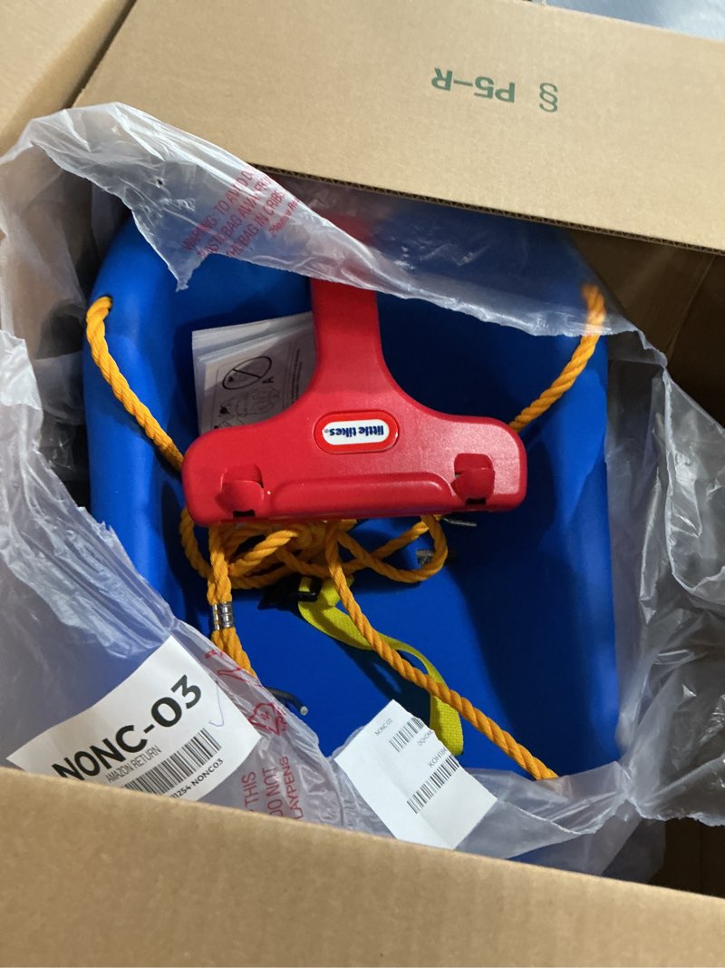 Condition photo showing Good Condition for little tikes 2-in-1 snug  n secure blue swing for baby and toddlers  ages 9 months - 4 years