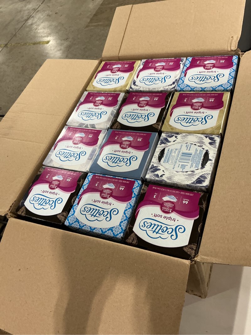 Condition photo showing New/Like New for scotties ultra soft facial tissue cubes, 24-pack