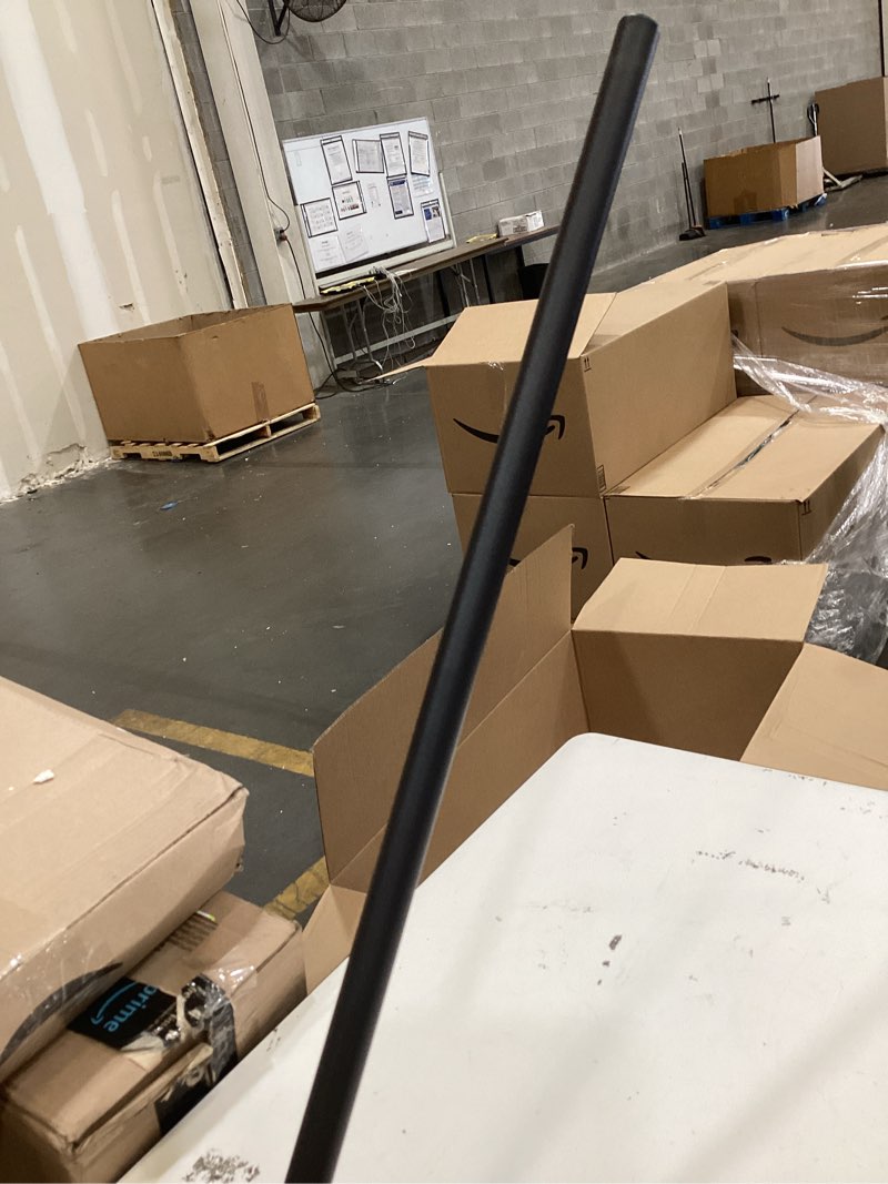 Condition photo showing Good Condition for 2 pack curtain rods for windows 72-144 inches - industrial 1-inch - wrap around black design - indoor/outdoor room divider - adjustable 30-144 inches 30"-144" set of 2 black
