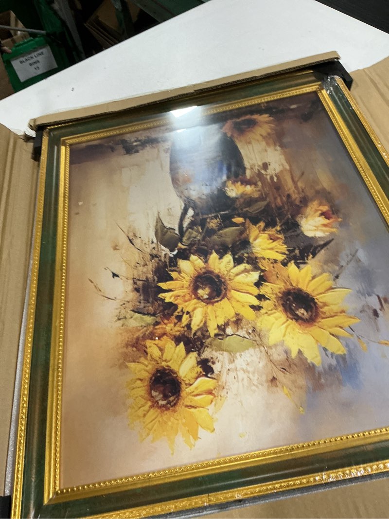 Condition photo showing Good Condition for 16x20 picture frame, hd real glass vintage 16x20 photo frame, 16 by 20 poster frame with gold vintage green texture border horizontal & vertical display for tabletop or wall decor (1 pack) vintage green 16x20