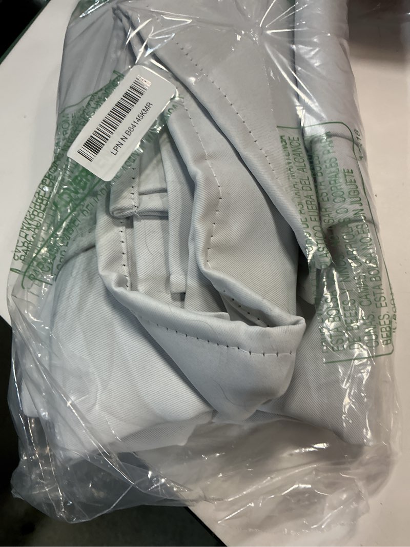 Condition photo showing As Is for pony dance blackout curtains thermal insulated window treatment panels room darkening shade drapes for living room back tab/rod pocket bedroom draperies, 34 x 72 inch, greyish white, 2 panels greyish white 34"w x 72"l (pack of 2)