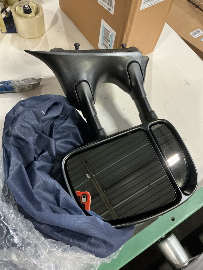Condition photo showing New/Like New for dorman 955-1122 driver side manual door mirror - folding compatible with select ford models, black