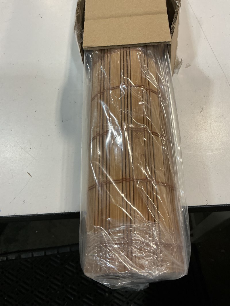 Condition photo showing New/Like New for chicology bamboo blinds, bamboo shades, roman shades for windows, roman window shades, window shades for home, bamboo shades for patio, blinds & shades, window shade, 31" w x 48" h, squirrel