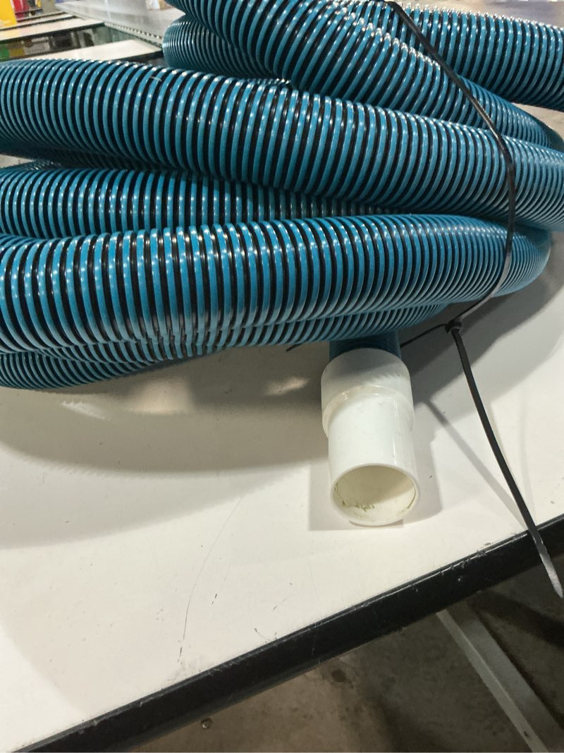 Condition photo showing As Is for plastiflex 40' long x 1.5" diameter pool vacuum hose bl528112040les