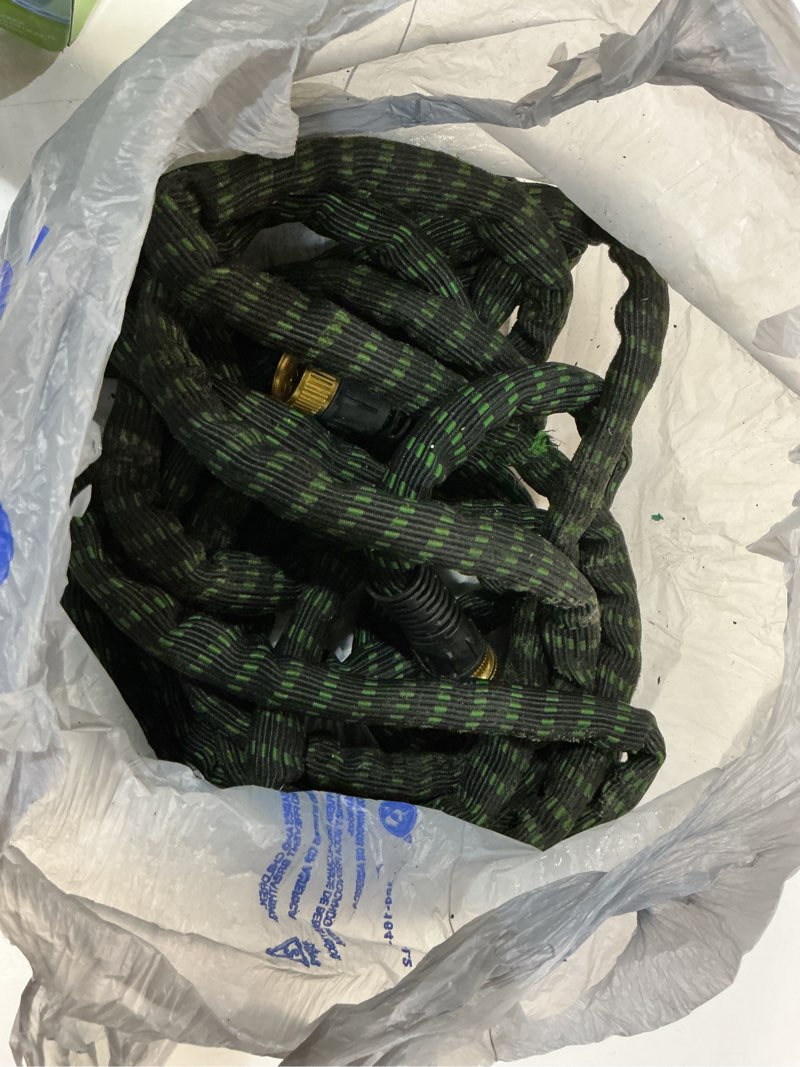 Condition photo showing As Is for flex-able hose flex-able xtreme hose 50ft - kink free, expandable, heavy duty, green garden hose