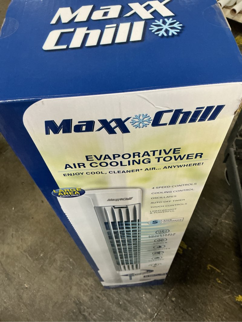 Condition photo showing As Is for maxx chill (120-volt) white ventless portable air conditioner cools 100-sq ft