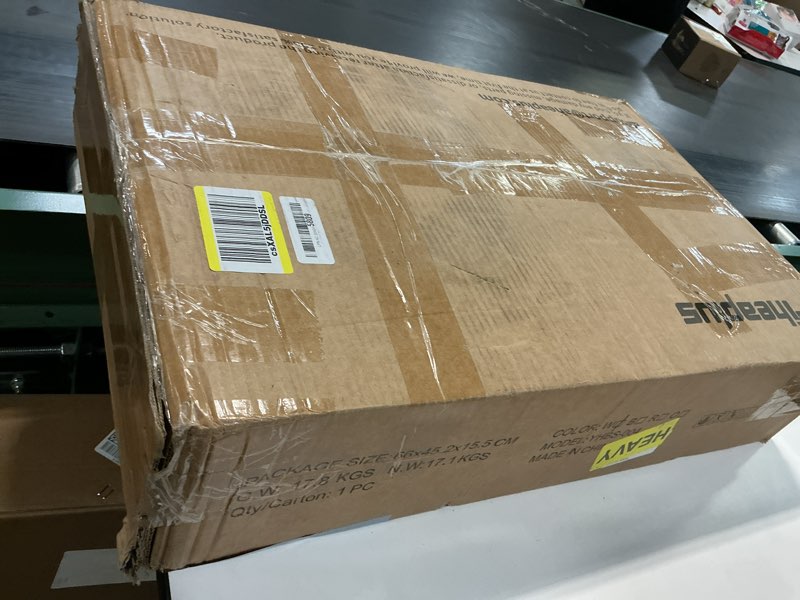 Condition photo showing item condition for Aheaplus Rotating Bookshelf, Small Corner Bookshelf for Small Space, 360 Display 4 Tier Floor Standing Bookcase Storage Rack, Wood Narrow Book Shelf Organizer for Bedroom, Living Room, White White 4 Tier