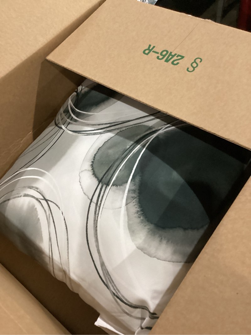 Condition photo showing Good Condition for Americanflat 20x20 Throw Pillow with Sewn-in Insert - All-in-One Decorative Pillows - No Cover Needed - Soft and Durable Cushion for Bed or Sofa - Polyester - Black and White 20x20 Black and White