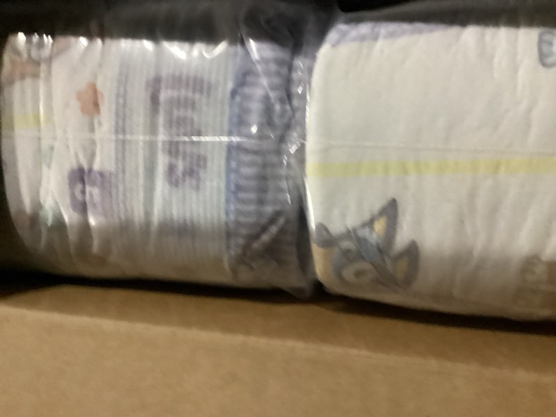 Condition photo showing New/Like New for luvs diapers - size 5, 172 count, bluey platinum protection baby diaper size 5 172