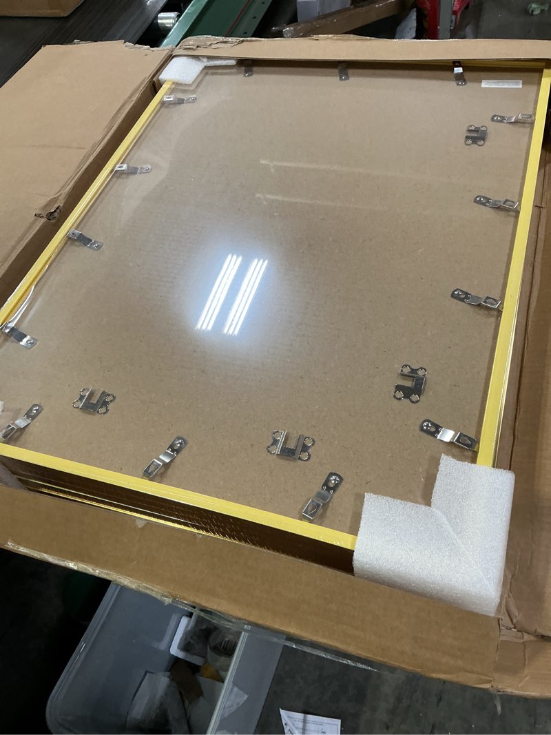 Condition photo showing New/Like New for 18x24 inch Picture Frame, 18x24 Photo Frames with 16x20 Removable Mat - High Definition Plexiglass - Vertical and Horizontal Display - Wall Hanging Poster Frame - Gold, 5 Pack 18x24, 5P Gold