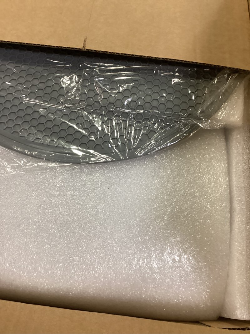 Condition photo showing New/Like New for 2 in 1, tall glass microwave splatter cover for food & microwave place mat, plate splatter guard lid with silicone handle knob, cookware & bakeware serving dish cover, food grade, no plastic, 10in