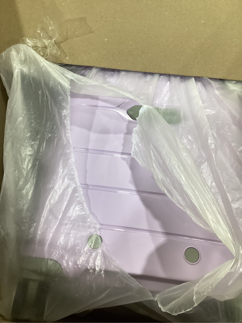 Condition photo showing Good Condition for Samsonite Freeform Hardside Carry-On Luggage with Spinner Wheels - Hardshell Suitcase - TSA, Airline-Approved - Expandable Hard Shell, Smooth Rolling Wheels for Lightweight Travel - Lilac Carry-on Spinner Lilac