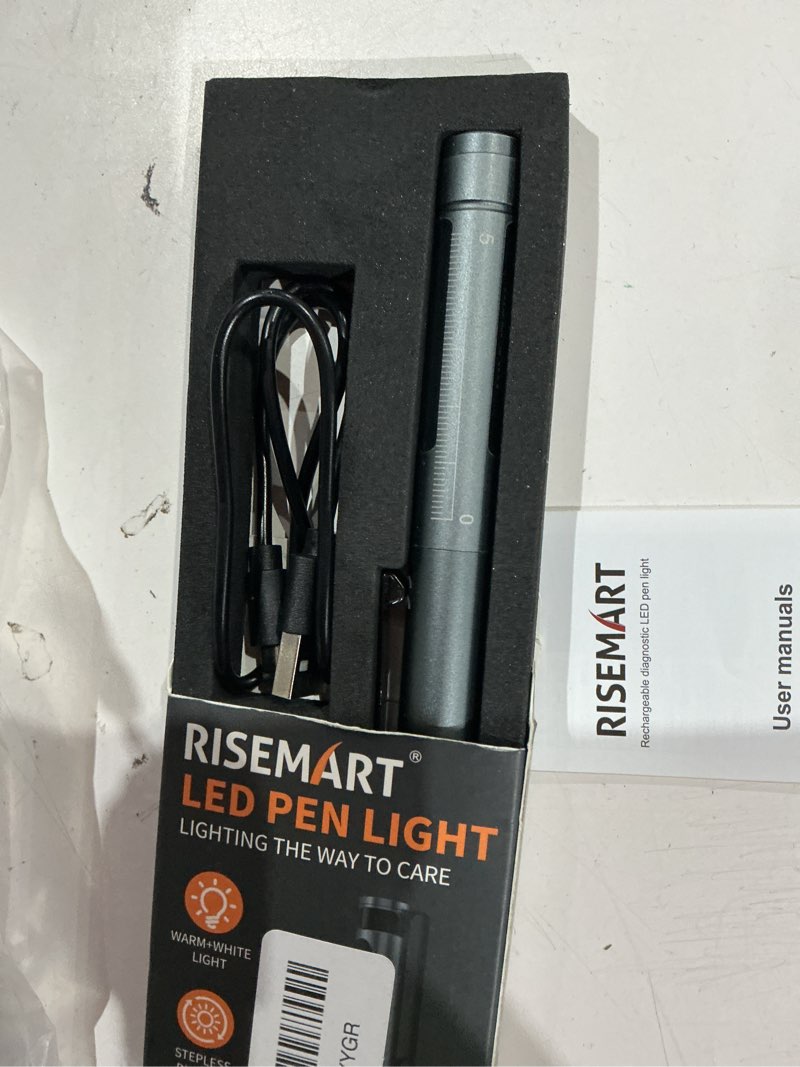 Condition photo showing Good Condition for risemart pen light for nurse, rechargeable led medical penlight, warm/cool white & stepless dimming, portable medical penlight for nurse, doctor, first aid, emt, nursing,nursing student (black)