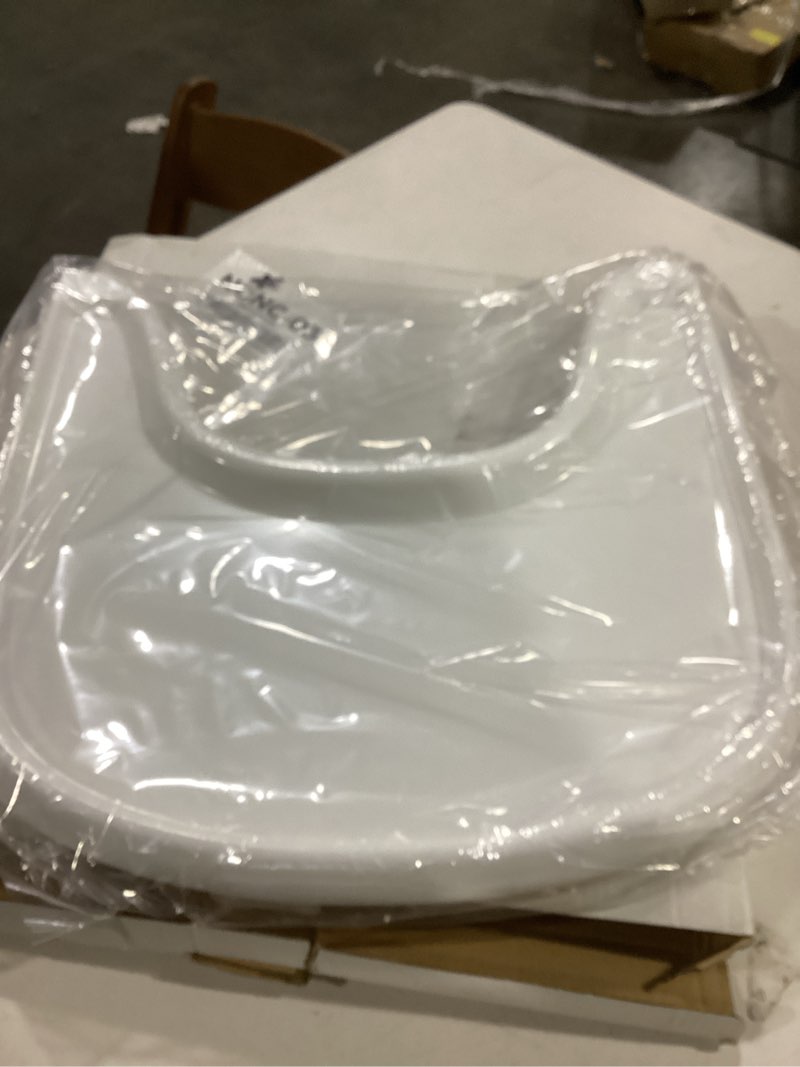 Condition photo showing As Is for baby high chair tray compatible with stokke tripp trapp chair (v2 and beyond) with smooth surface and strong suction power made of food-safe plastic (bpa bps bpf lead phthalate free) - white