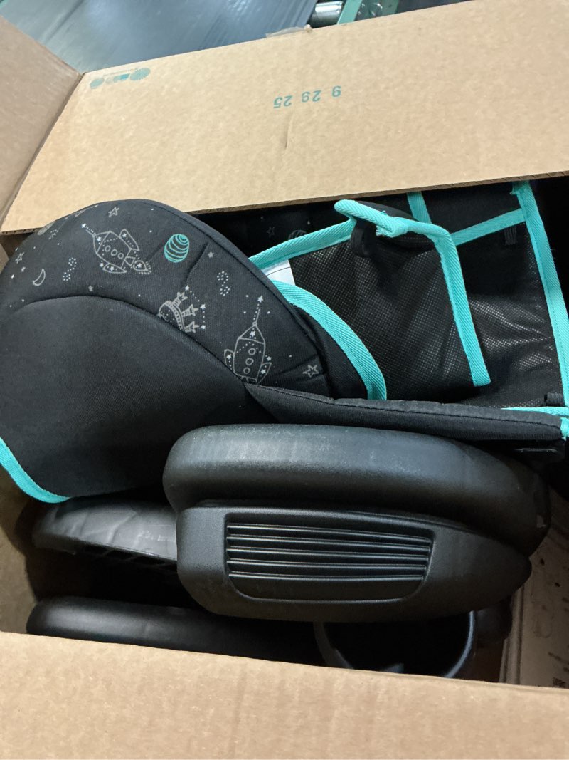 Condition photo showing As Is for evenflo gotime lx booster car seat (astro blue)