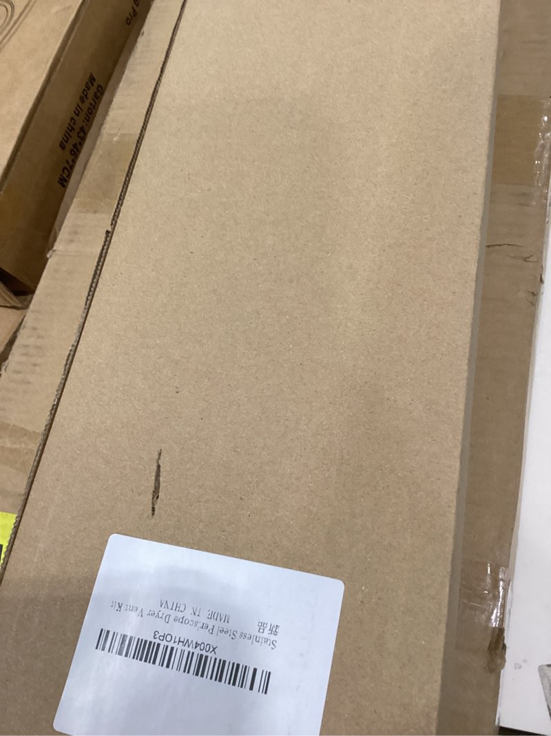 adjustable 4-inch periscope dryer vent kit, ultra-thin 25"-59" telescoping duct, stainless steel, fo