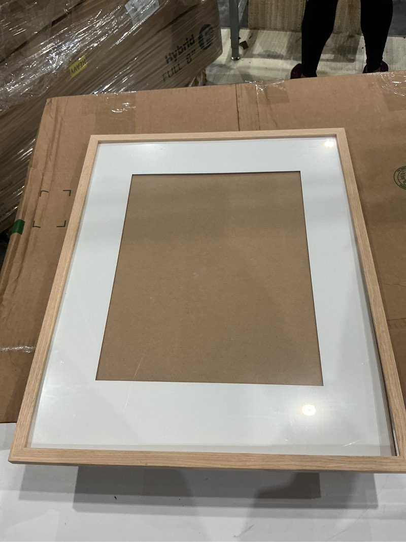 Condition photo showing Good Condition for upsimples 16x20 frames, natural solid wooden picture frames, display 11x14 with mat or 16 x 20 without, vertical or horizontal wall hanging, 1 pack, natural natural 16x20
