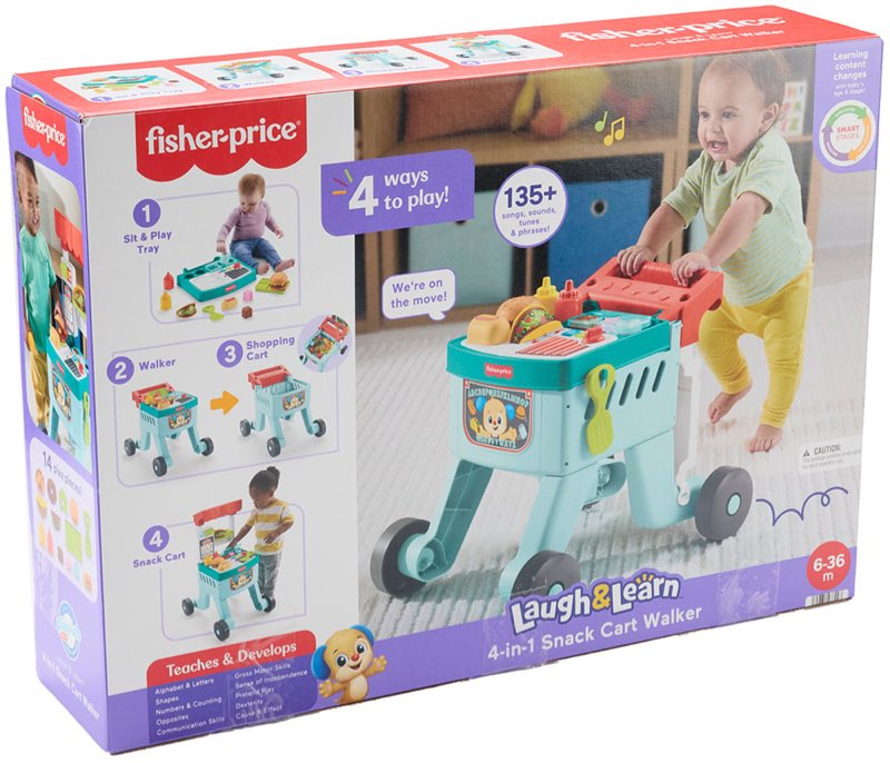 laugh & learn - 4-in-1 snack cart walker