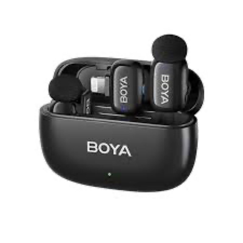 BOYA mini Wireless Lavalier Microphone for Android/Tablets/PC with USB C Plug,Noise Reduction,30H Battery Life with Charging Case,AI Voice Changer,Lapel Microphone Wireless for Video Recording Podcast