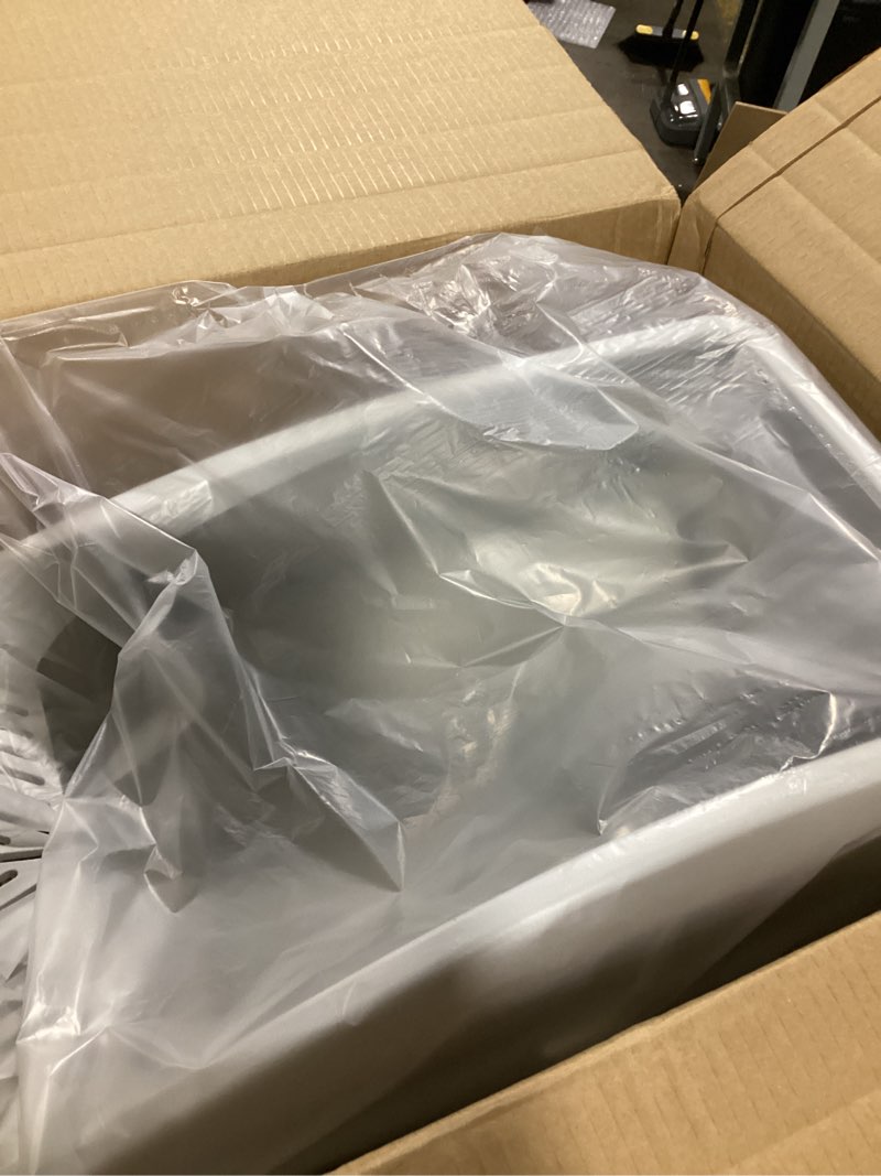 Condition photo showing Good Condition for stainless steel litter box | xl enclosed cat litter boxes with lid for big cats | high sided, anti-urine leakage | non-stick bottom & includes litter mat & metal scoop silver gray x-large