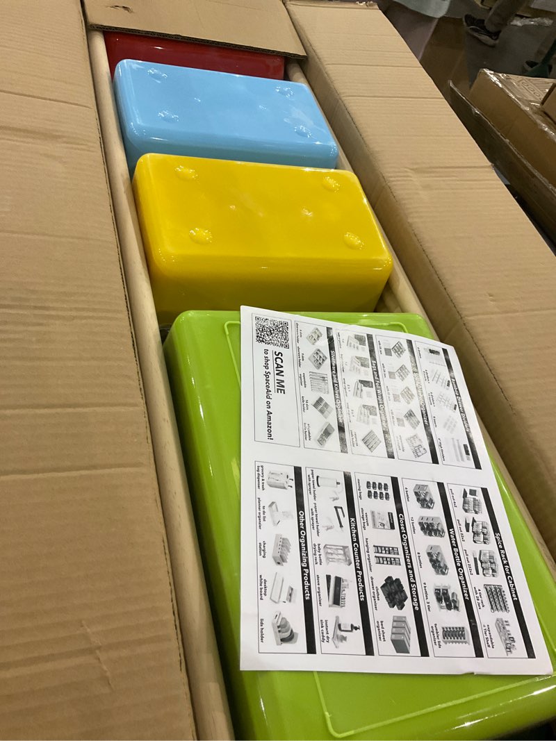 Storage organizer rack with 6 shelves & 16 bins