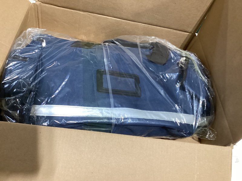 Condition photo showing Good Condition for medical bag empty first aid bag emergency responder bag professional first aid kits storage with inner dividers and no-scratch bottom,trauma bag for home health blue 21.65" x 17.72"x 11.81"