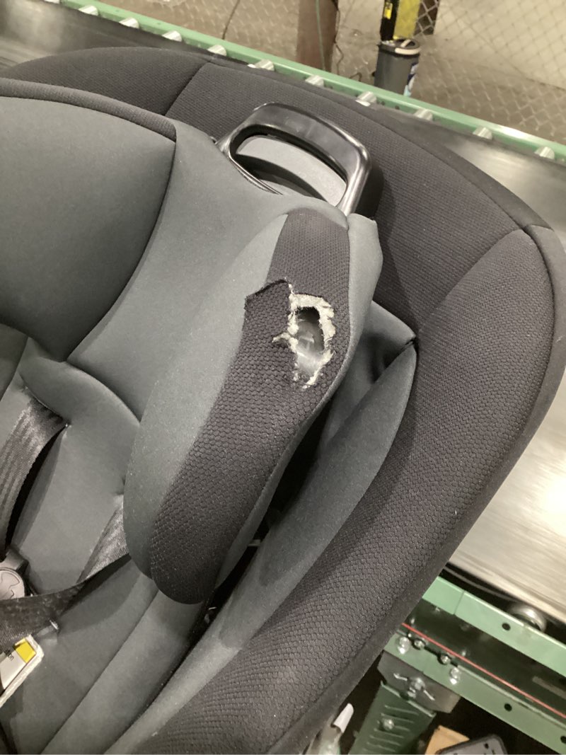 Condition photo showing As Is for (similar to stock photos, incomplete parts, damaged)safety 1st ellaris 3-in-1 convertible car seat, slim fit design, rear & forward-facing, 5-position headrest, 3-across fit, travel-friendly with machine-washable seat pad, smokey haze