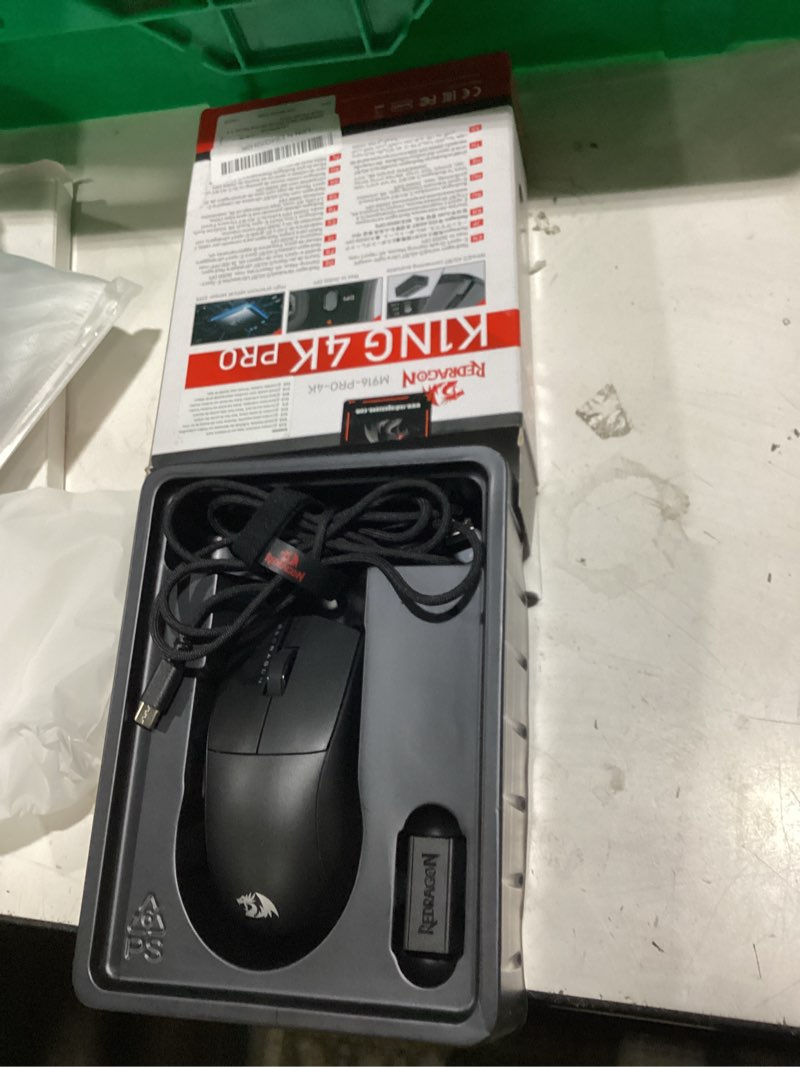 Condition photo showing New/Like New for redragon m916 pro 3-mode wireless gaming mouse, hype-speed 4k polling rate, 49g ultra-light 26k dpi mouse w/ergonomic natural grip build, redefinable macro buttons, software supported black 4k hz