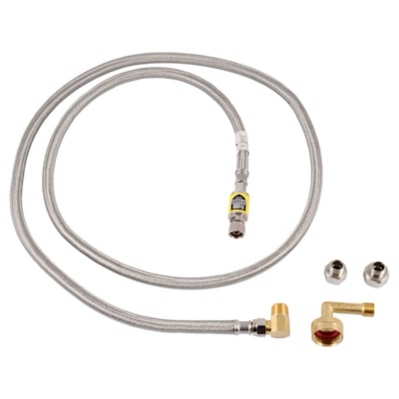 eastman 6-ft 3/8 -in compression inlet x 3/8 -in compression outlet braided stainless steel