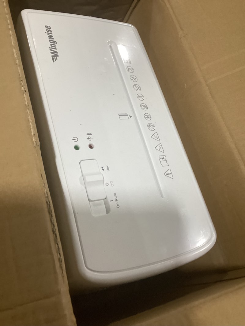 Condition photo showing Good Condition for Low Noise 40dB Paper Shredder for Home, 10-Sheet Cross Cut, CD/Credit Card Shredder, 2.6 Gallons Was