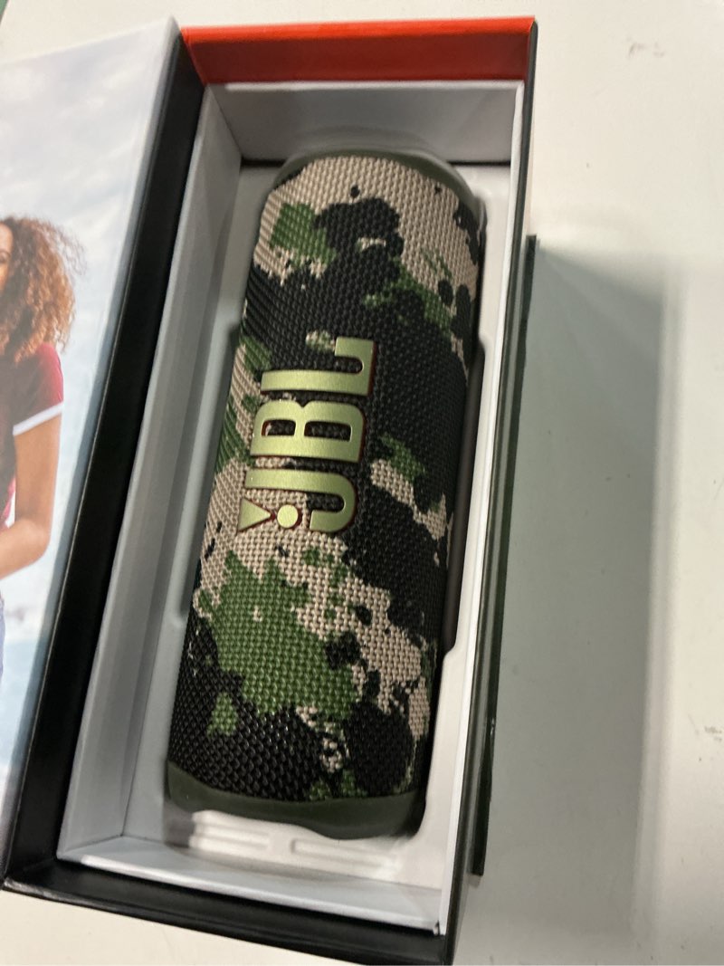 Condition photo showing Good Condition for jbl flip 6 waterproof portable bluetooth speaker w/ partyboost camo new
