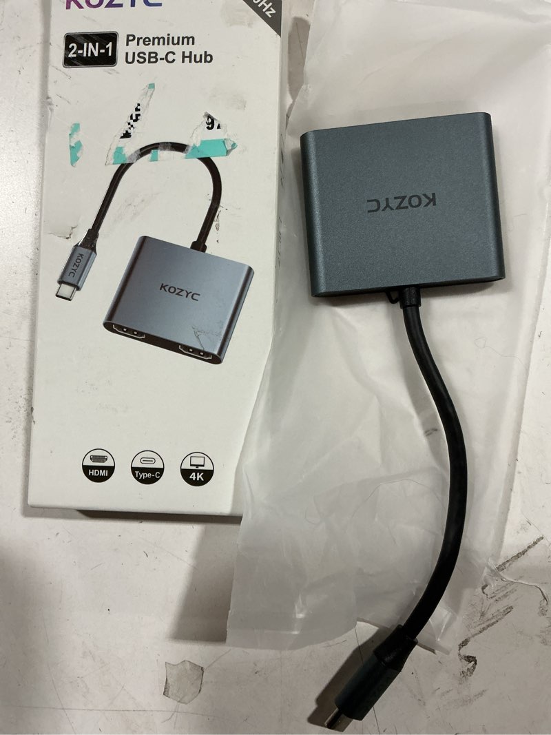 Condition photo showing Good Condition for usb c to dual hdmi adapter 4k@60hz, type c to hdmi splitter extended display for macbook/macbook pro air dell xps13/15, samsung galaxy s9/s9+ [mst mode (extended displays) only for win os]