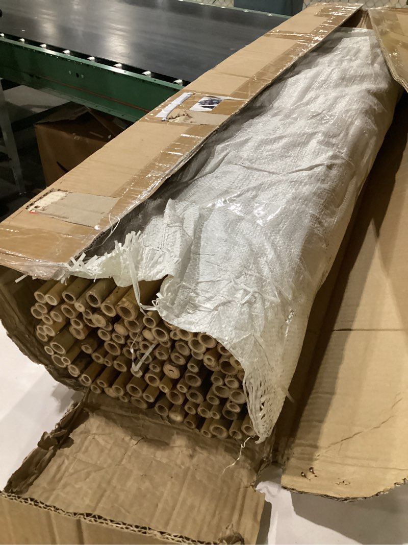 Condition photo showing Good Condition for mininfa natural rolled bamboo fence, eco-friendly bamboo fencing, 4 ft high x 6 ft long