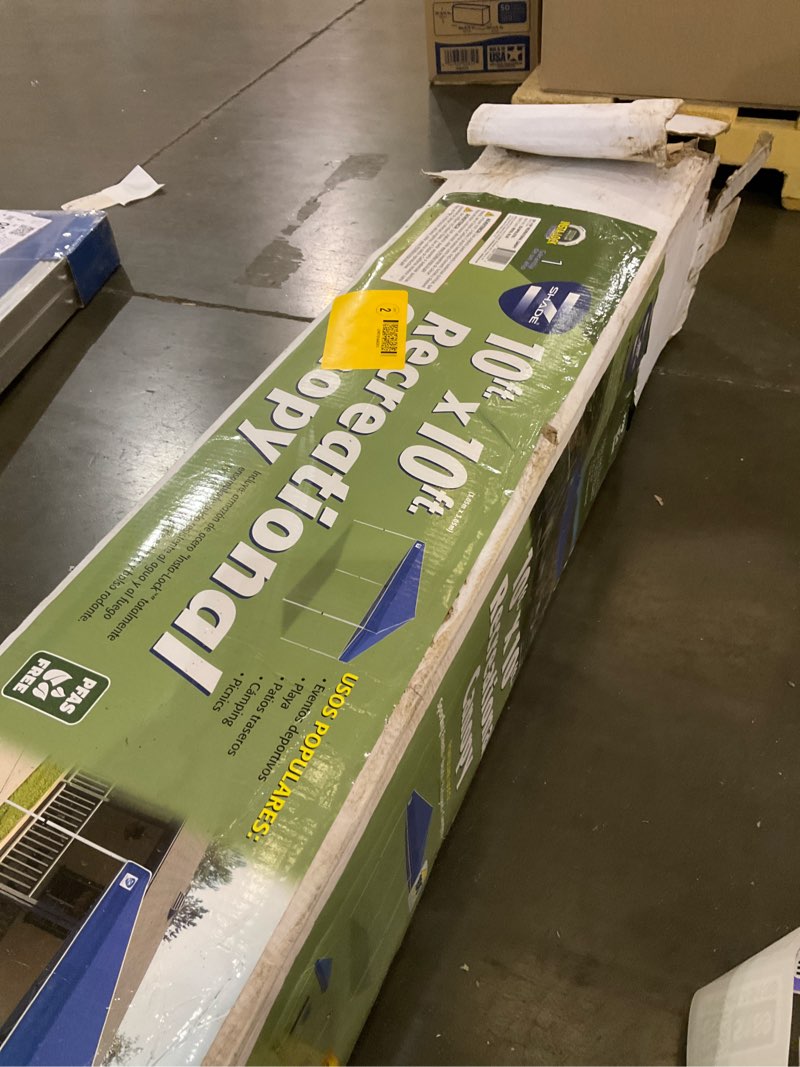 Condition photo showing As Is for z-shade 10-ft x 10-ft square white pop-up canopy