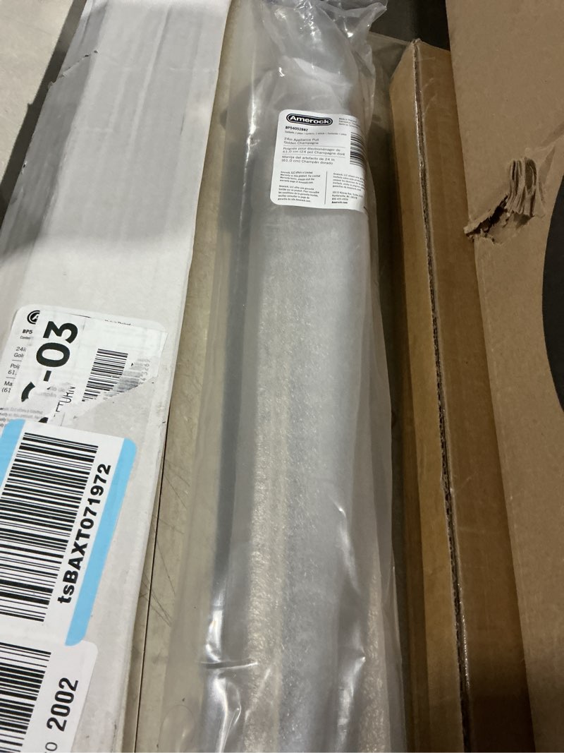 Condition photo showing Good Condition for amerock bp54052bbz | golden champagne appliance pull | 24 inch (610mm) center-to-center cabinet handle | radius | furniture hardware