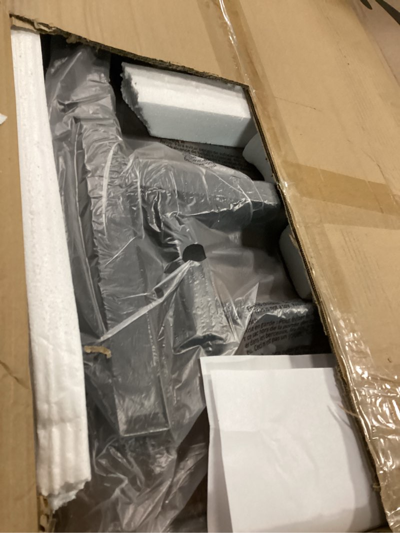 Condition photo showing As Is for TEMI Long Computer Desk Folding Table - No Assembly, Compact 55.1" Foldable Desk with Power Outlets & USB Charging Port, Portable Lagre Office Desk, Study Table for Narrow Spaces, Dark Oak 55.1 Inch With Power Outlets Dark Oak