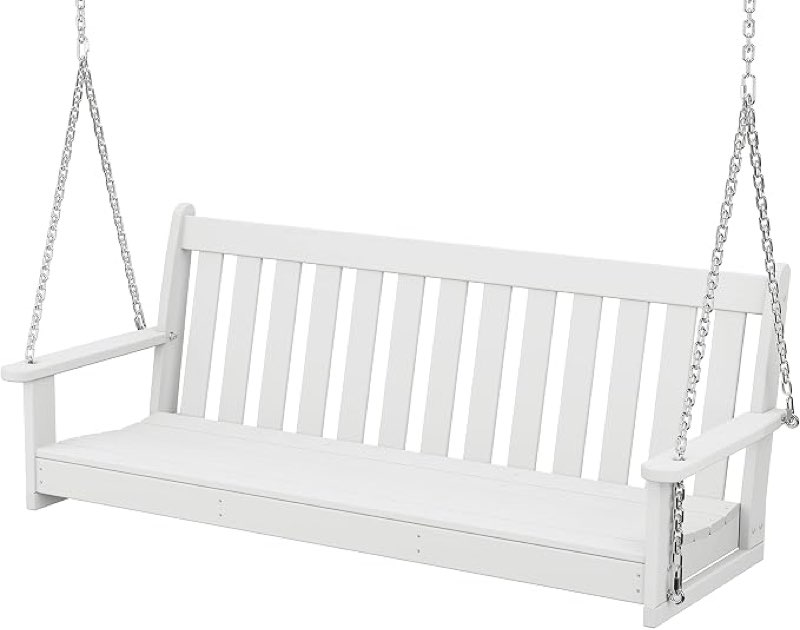 polywood gns60wh vineyard 60" swing, white
