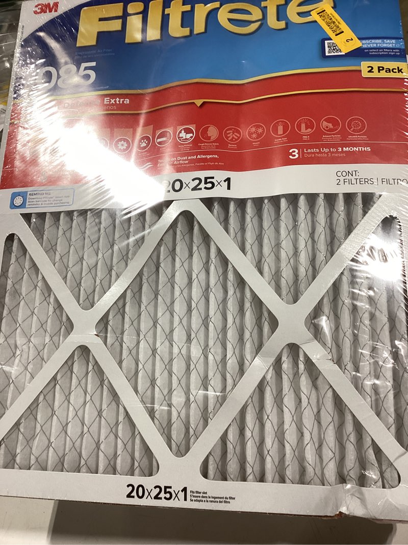 Condition photo showing Good Condition for filtrete 20 x 25 x 1 merv 11 1085 mpr allergen defense extra electrostatic pleated air filter 2
