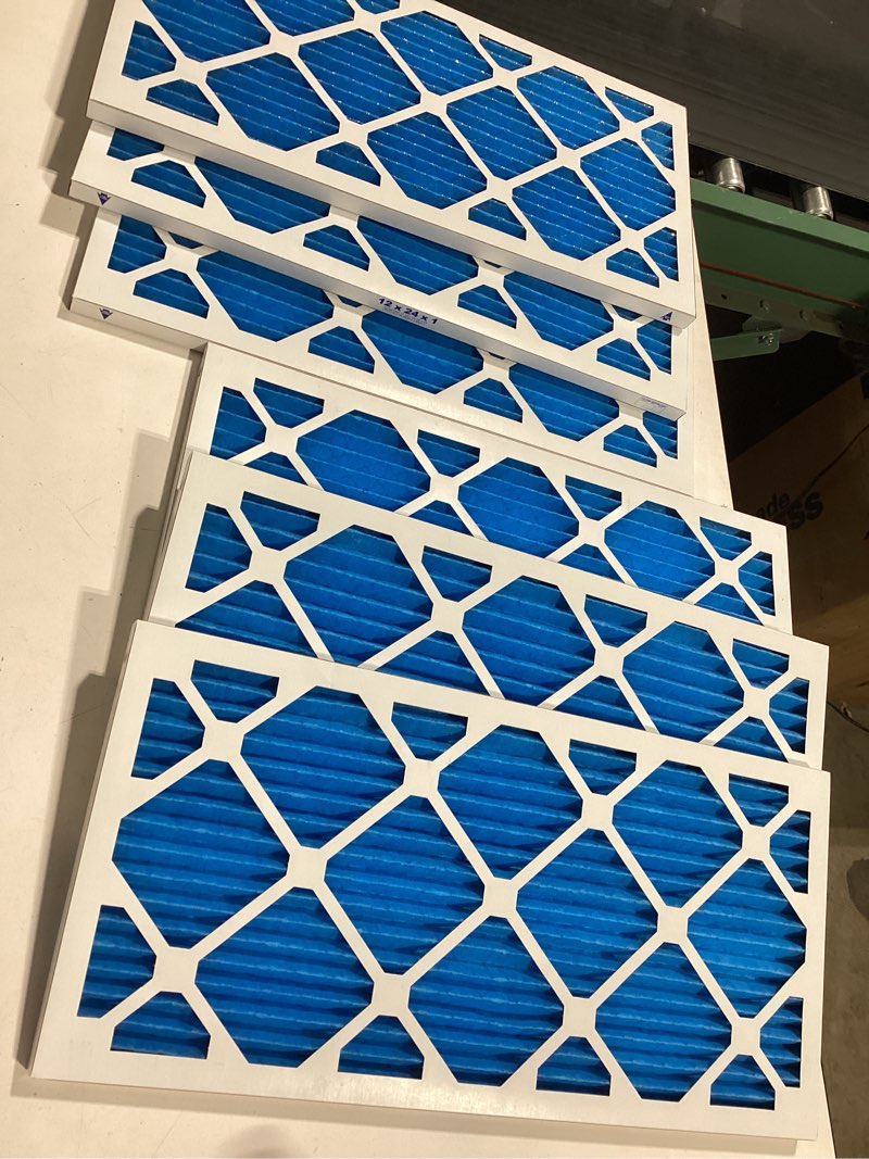 Condition photo showing New/Like New for nordic pure 12x24x1 pleated merv 7 air filters 2 pack | actual size: 11 1/2 x 23 1/2 x 3/4 made in usa, standard hvac filtration, larger airborne particles, lint, dust & pollen merv 7 2 pack