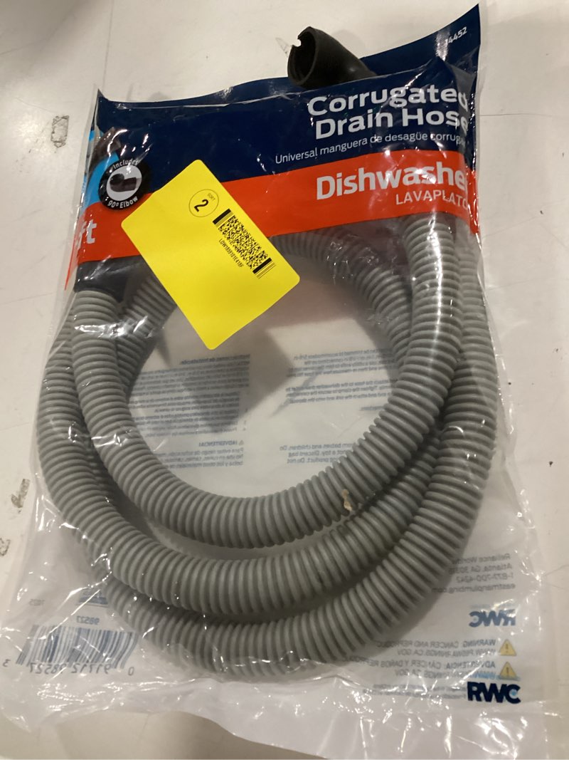Condition photo showing Good Condition for Dishwasher Drain Hose, 6 FT Corrugated & Flexible Dishwasher Hose Drain Replacement , Discharge Hose Fits 5/8\", 3/4\", 1\" Dishwasher End 6.0 Feet