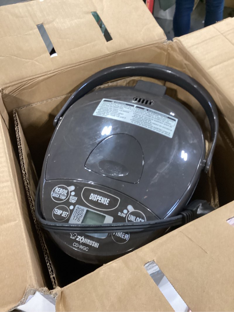 Condition photo showing As Is for Zojirushi Micom Water Boiler and Warmer (135 oz. / 4L, Silver) 4.2 Quarts Boiler