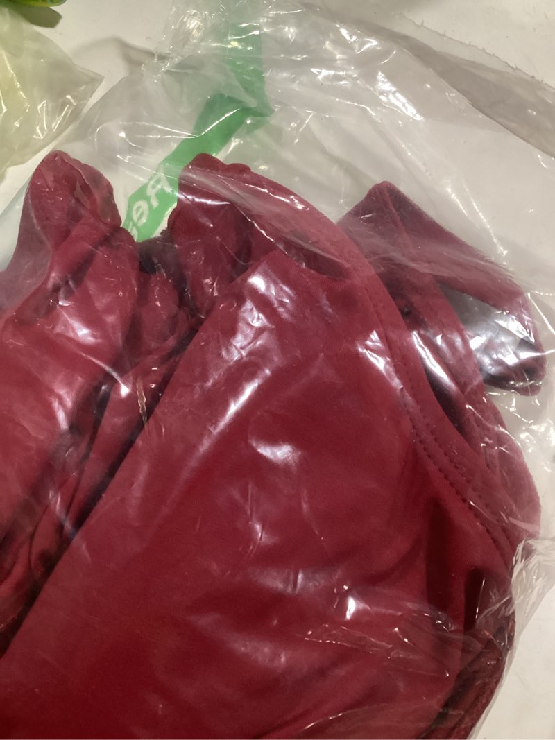 Condition photo showing Good Condition for eytino womens plus size bikini sets high waisted v neck bahting suits two piece color block swimsuits(1x-5x) 1x burgundy