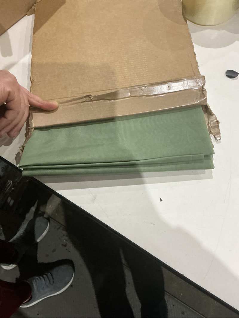 Condition photo showing Good Condition for Simplebrand Sheer Curtains 72 Inches Long 2 Panels for Living Room, Dual Rod Pockets Airy Window Treatments Voile Curtains Sheer Panels Lightweight for Front Back Patio Glass Door, Sage, 42" Width Sage Green 42"W x 72"L (Pack of 2)