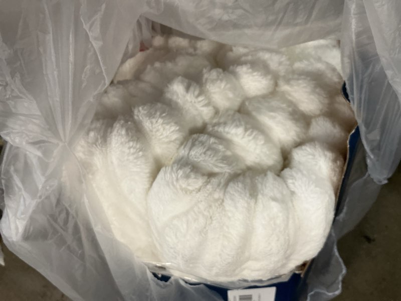 Condition photo showing As Is for Bedsure Electric Blanket Queen Size - Thick Striped Flannel Electric Blanket with Dual Control, Heating with 10 Heat Settings & 10 Time Settings, 8 hrs Timer Auto Shut Off (84x90 inches, White) 08 - White Queen