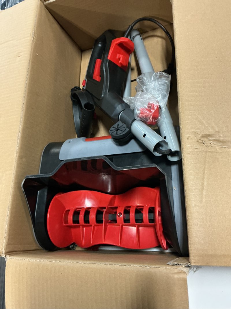 Condition photo showing Good Condition for EWORK Corded Snow Shovel 11-Inch 1200W 10A Powerful Electric Snow Shovels, 6-Inch Clearing Depth, 23-Foot Max Throw Distance, Power Snow Blower for Driveway, Steps, Sidewalk, Porch