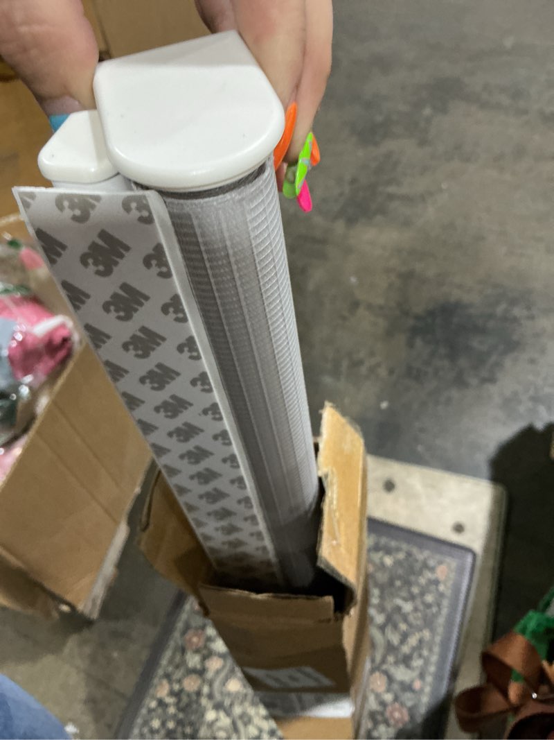 Condition photo showing Good Condition for lazblinds no tools no drill cordless zebra blinds for windows, dual layer light control for day and night, light filtering privacy roller blinds and shades for home, 33" w x 48" h, stone grey stone grey 32.88"w x 48"h