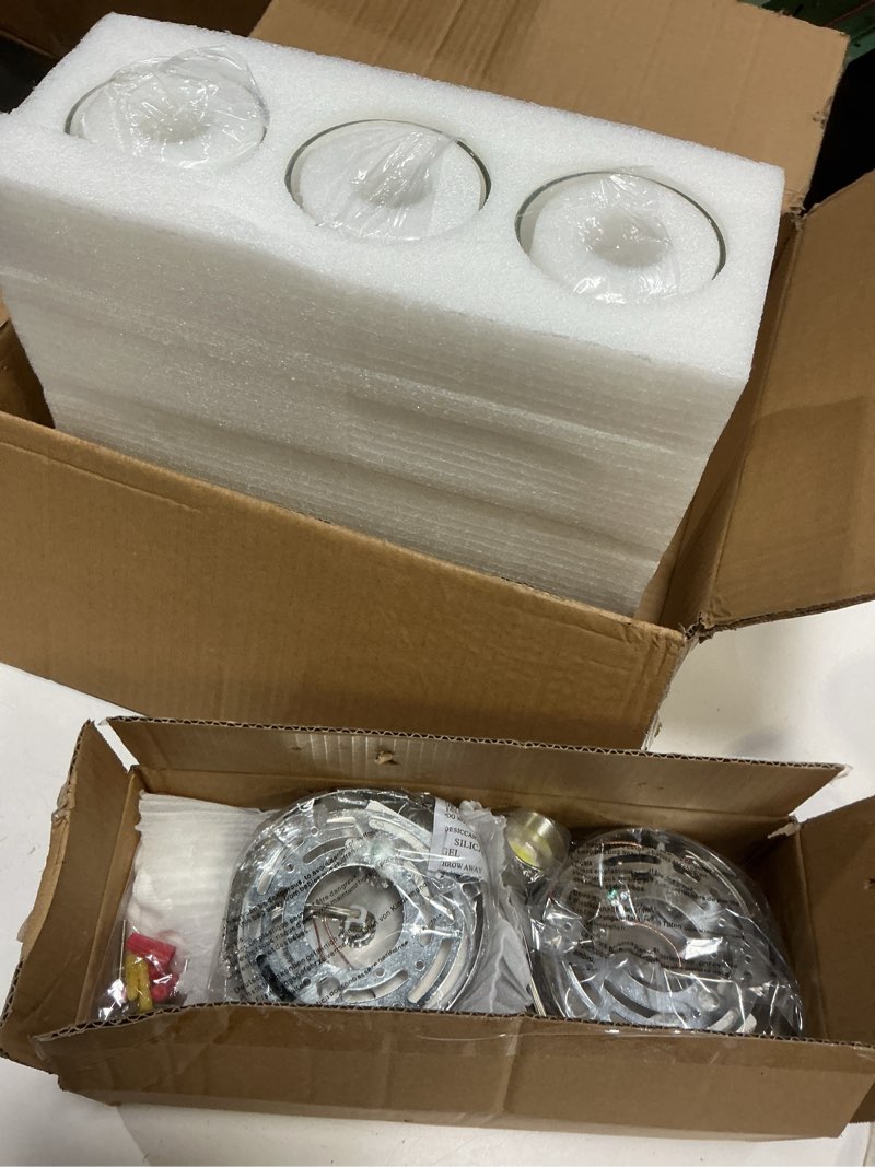 Condition photo showing Good Condition for pendant ceiling light fixture, led kitchen lighting crystal pendant lights kitchen island, 1-light integrated kitchen hanging light fixture modern island light with bubble glass three pack 3 pack nickel-cold